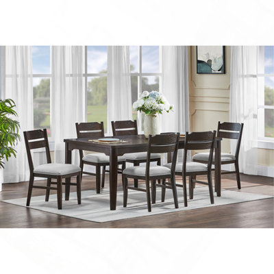 Dining Set 5-Piece, Rectangular, Wooden, Upholstered, Dining Room Furniture