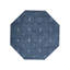 Tapis écologiques en laine tissée à la main - octogone | Couleur bleue | Tapis antidérapants contemporains et épais à la main pour salon, chambre à coucher-2059259152