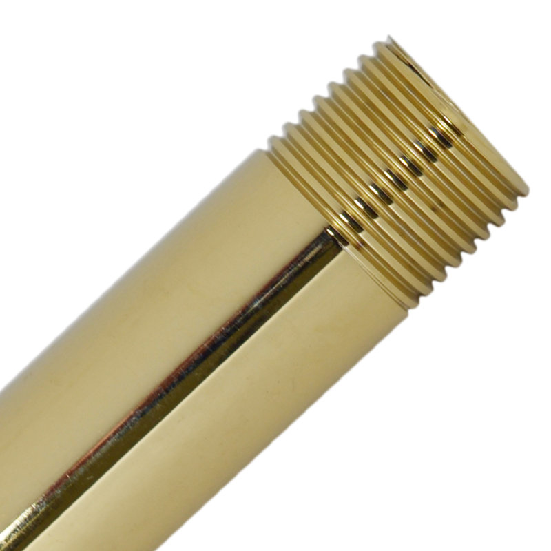 Embout de tuyau en laiton ½ po x 6 po IPS, Laiton poli