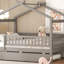 Lit maison avec lit gigogne-349194906