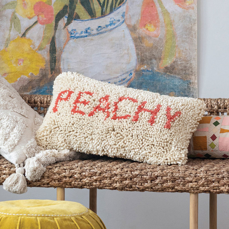 Cotton Blend Lumbar Rectangular Pillow Cover
