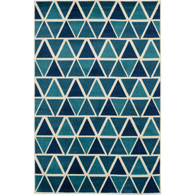 Tapis intérieur / extérieur bleu Laurinda