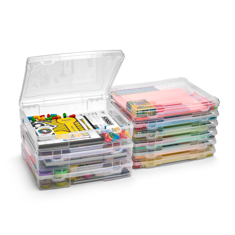 Sahaj Variety Size Clear Stackable Project Case 9 Pack