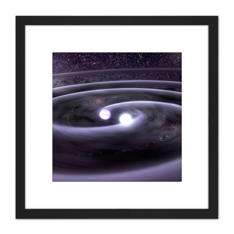 Space NASA Binary Star System Concept Illustration - Single Picture Frame Print