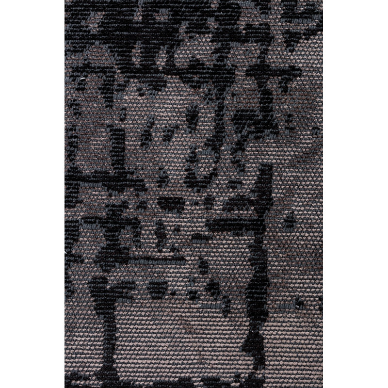 Rapture Gray/Black Abstract Luxury Area Rug, Rectangle 7'10" x 11'2"