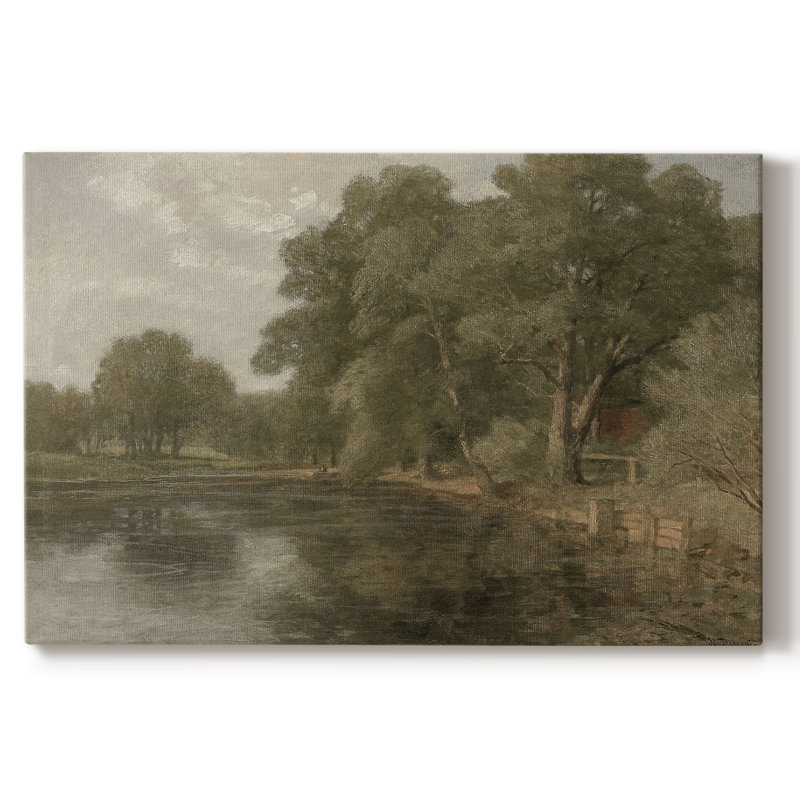 Paysage rétro - DCIX, Toile tendue, H 13 po x l 19 po x P 1,5 po