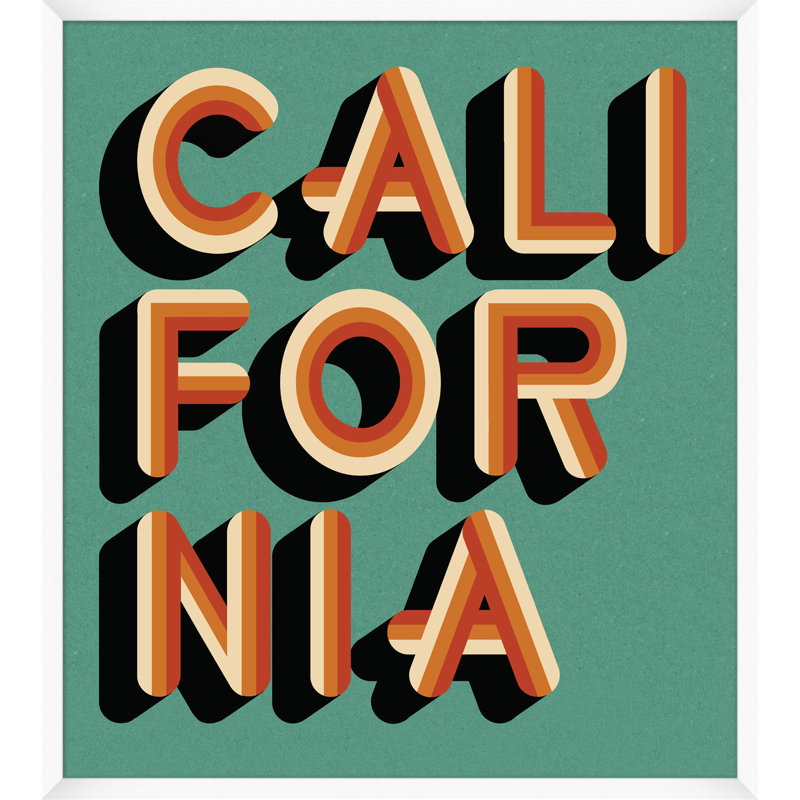«California Teal and Orange» par Christopher Kennedy - cadre photo, art textuel sur papier