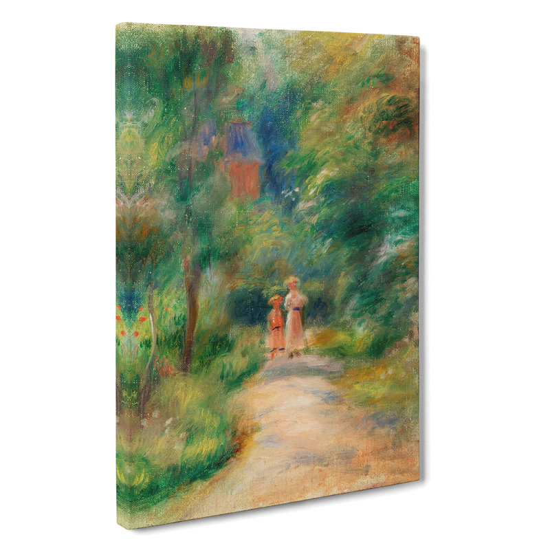 Two Figures On A Path by Pierre-Auguste Renoir - Wrapped Canvas Painting, 76cm H x 50cm W x 3cm D