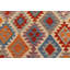 Tapis bleu / rouge / beige en laine à tissage plat 5 pi x 6 pi Adalynn