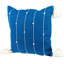  Housse de coussin rayé carré bleu