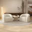 Fauteuil demi-tonneau rembourré et pivotant-583774006