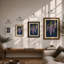 Cascading Wisteria Japandi - Framed Print-1150639601-1150639614
