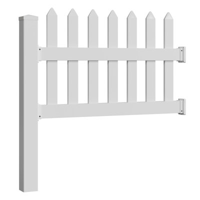 49.6"w X 47.2"h White Vinyl Fencing With 1 Panel Included