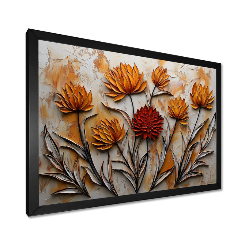 Isabellah blanc orange, coucher de soleil, chardon, harmonie II - chardon, art mural sur toile, Noir, noir, noir, noir