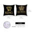 2 housses de coussin décoratif à motif de couronne 2 pièces