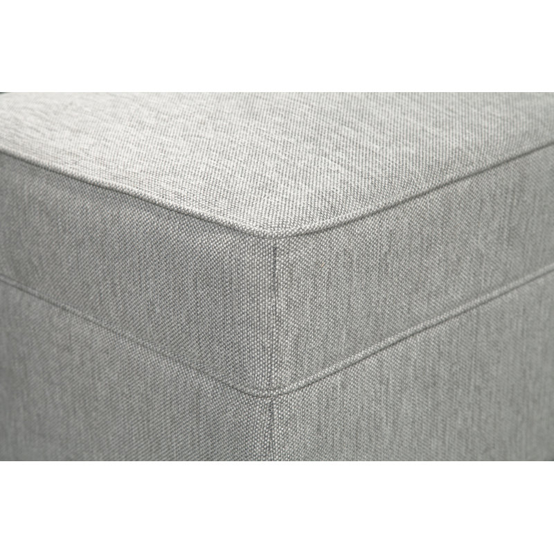 Willa / Alden Gliding Ottoman   , Light Gray Weave