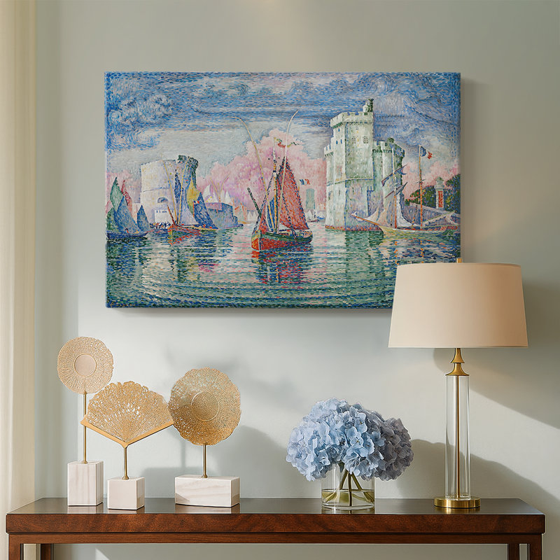 Le port de La Rochelle-Paul Signac-Toile tendue avec châssis-1915, 32 x 48