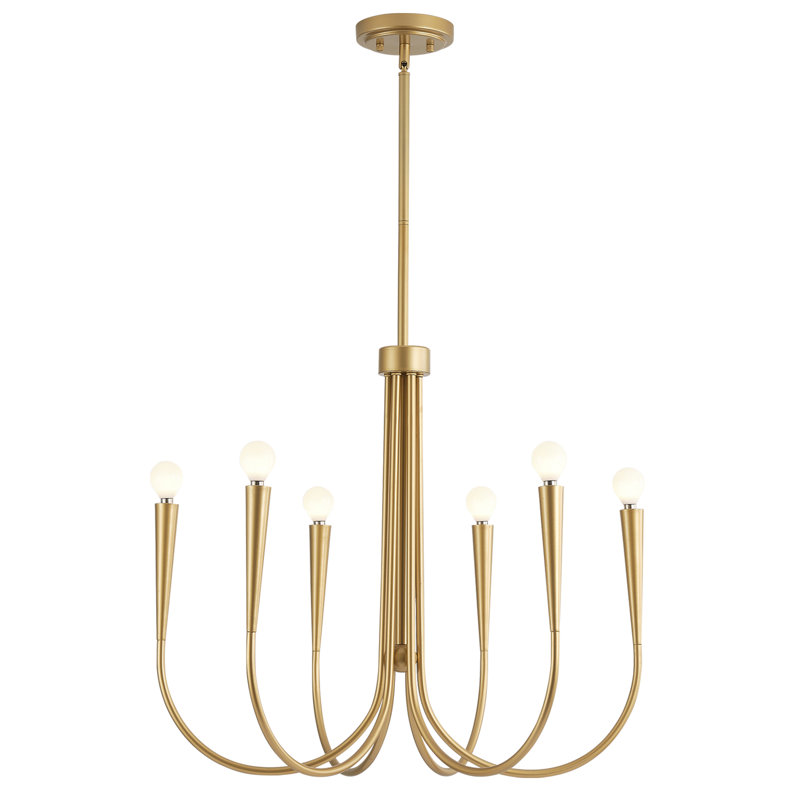 Nyanna 6 - Light Dimmable Chandelier, Gold