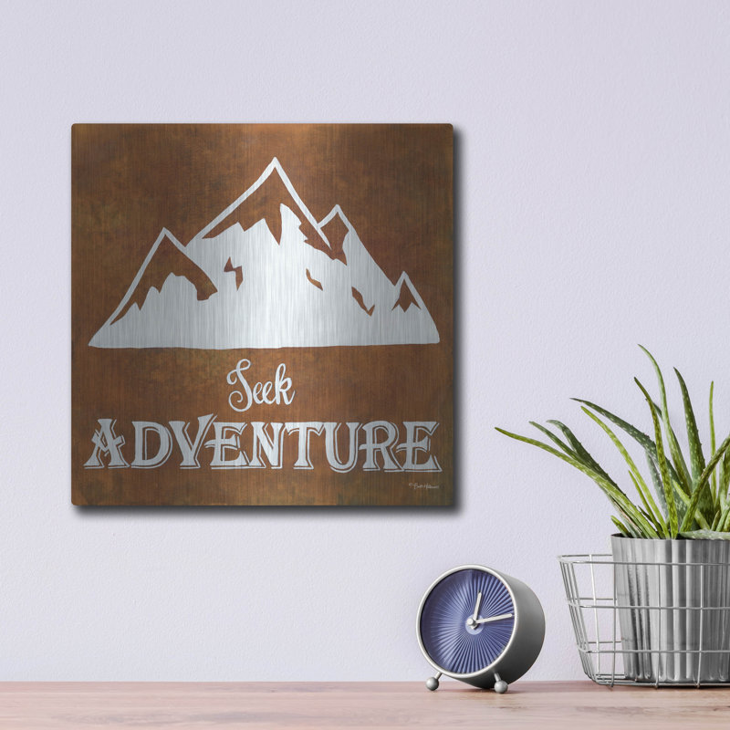«Seek Adventure» par Britt Hallowell, H 12 po x l 12 po