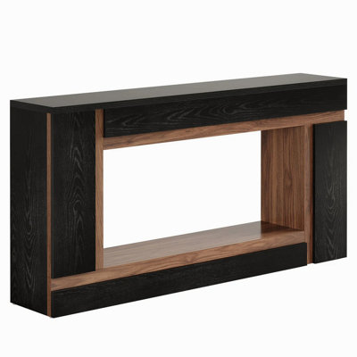 Contemporary Style Console Table with Dual-Tier Storage, Ideal for Hallways and Living Rooms, Combining Modern Design and Versatility.