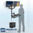 Workstation Height Adjustable 2 Screen Wall Mount