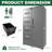Vertical Filing Cabinet, Black, Made From Cold - Rolled Steel, Full Extension Bearing Suspension, Spacious For F4 Files Black Metal Storage 4 Drawers, Interlocking System, Material, Easy To Clean-1238616704