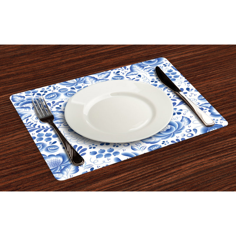 Polyester Floral Rectangle Placemat