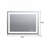 36" Lighted Frameless Bathroom Vanity Mirror