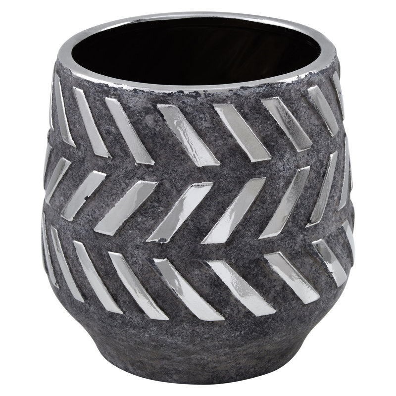 Barb Ceramic Cachepot, 15cm H x 15cm W x 15cm D