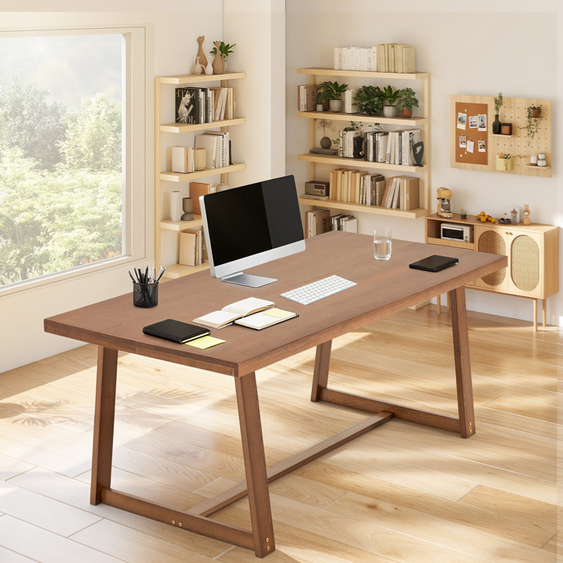 72" Solid Wood Dining Table For 6 People