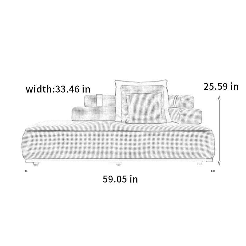 Comfortable pine ergonomic chair, Right Hand Facing