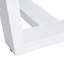 Table de salle à manger rectangulaire moderne avec plateau en verre trempé et support élégant en panneau de fibres à densité moyenne pour diverses pièces