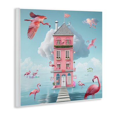 Plaque murale Flamingo Hotel on Water, design par Lori Lea Studios