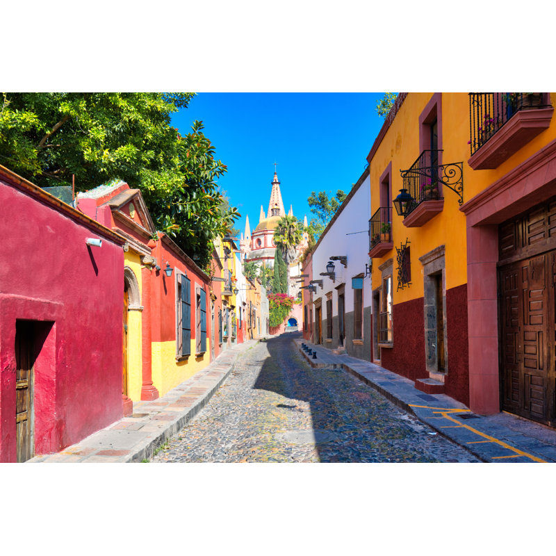 Mexico, Colorful Buildings by Elijah-Lovkoff - Wrapped Canvas Print, 20cm H x 30cm W