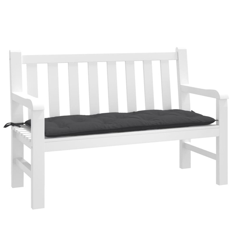 Ebern Designs Garden Bench Cushion 2.8" Fabric, 47.2" W x 19.7" D, Melange Anthracite