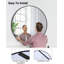 Miroir rond de 18 pouces pour le mur, miroir circulaire en métal doré, miroir de salle de bain rond pour la décoration murale-87359800