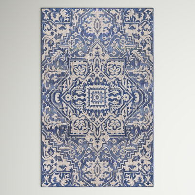 Tapis intérieur / extérieur bleu Bruck