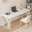 Bureau moderne et simple en pierre blanche avec tiroirs-1664261135