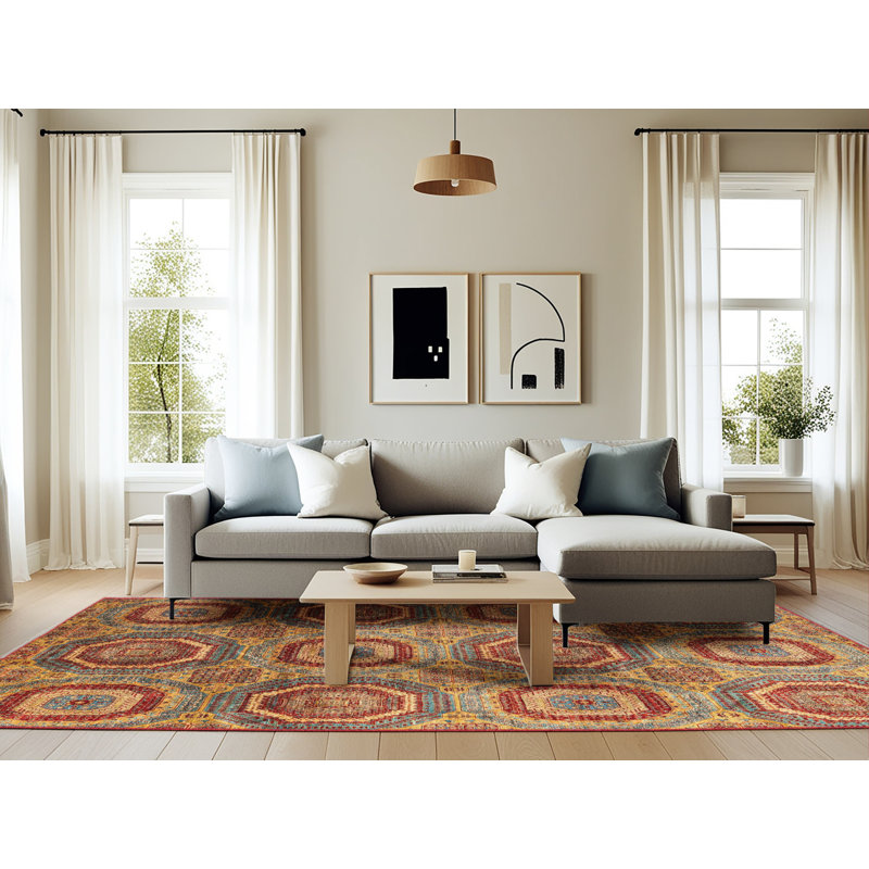 Abstract Indoor Rug, Rectangle 6' x 9'