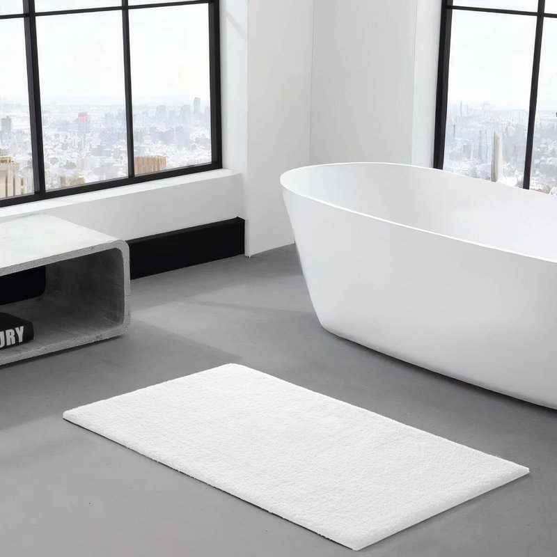 Tapis pour salle de bain Marshmallow, Rectangle - 40 po L x 24 po l, Blanc