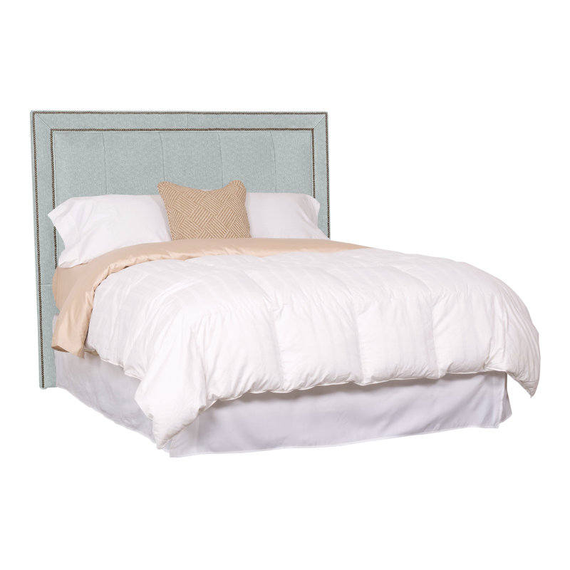 Hillary/Hank Queen Nailhead Upholstered Panel Headboard, Ian Haze, No