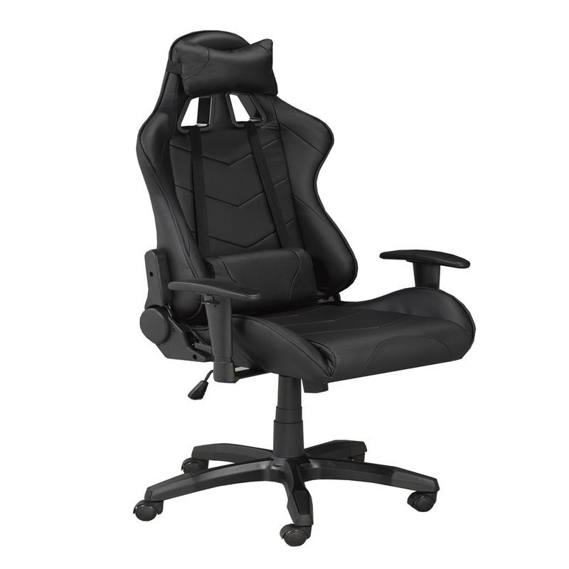Fauteuil de jeu et de course pivotant Inbox Zero, Noir