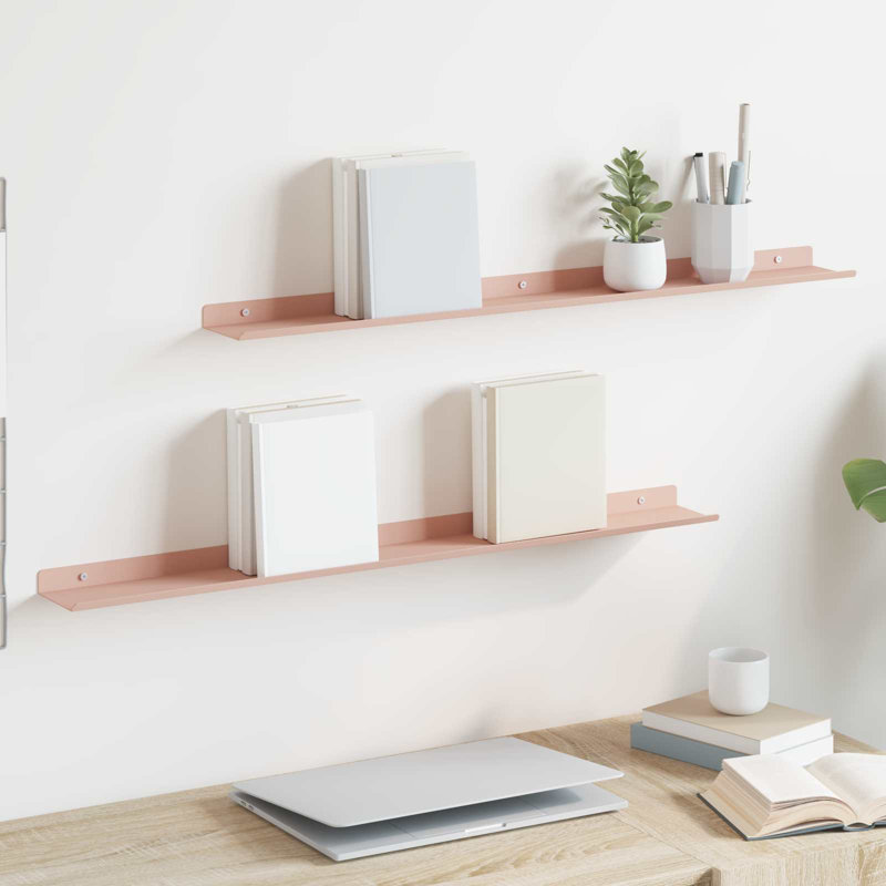 Steel Floating Shelf, Pink