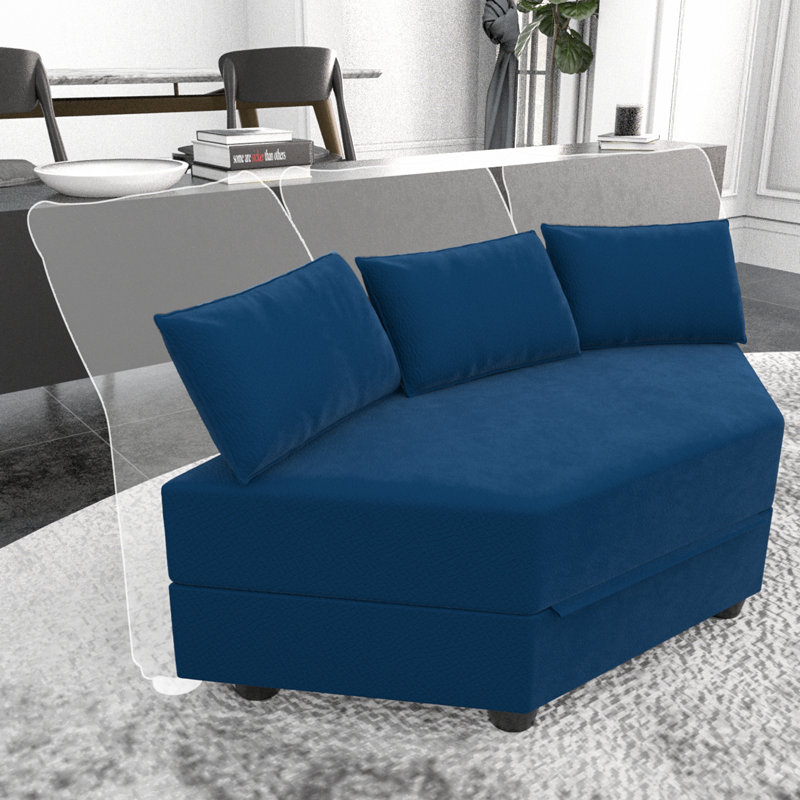 Repose-pieds Libaan, Velours bleu