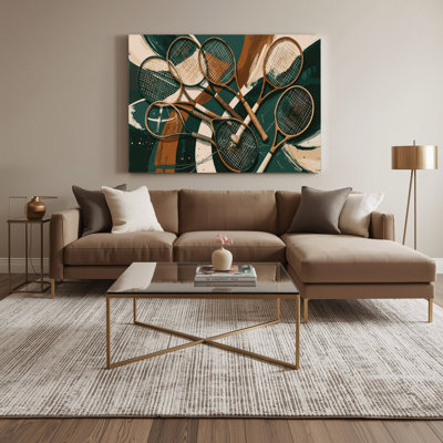 Art sur toile, raquettes de tennis