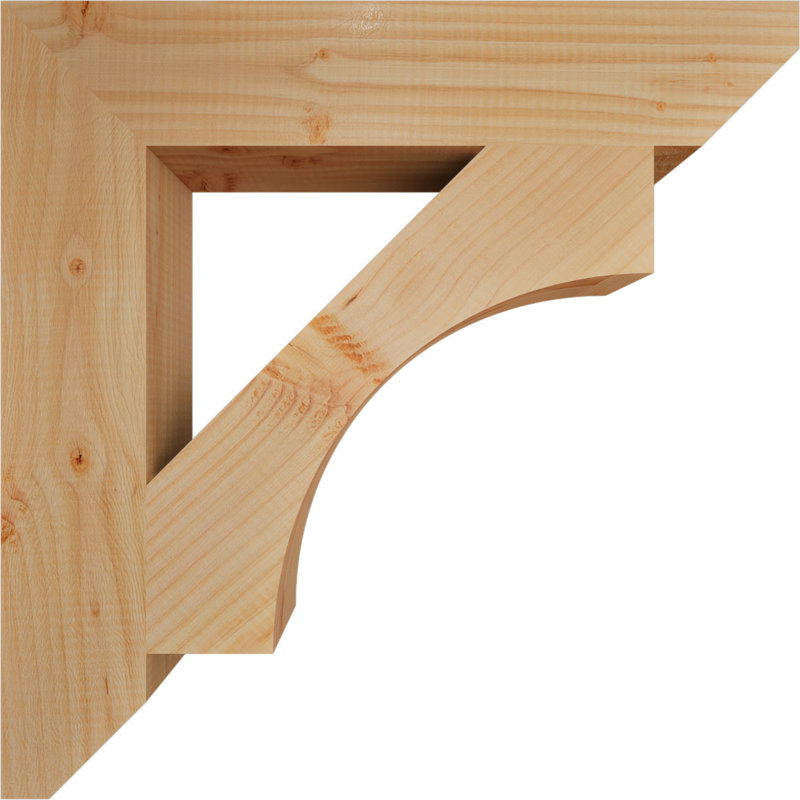 Wood Bracket/Corbel, Douglas Fir, 22" H x 3.5" W x 22" D