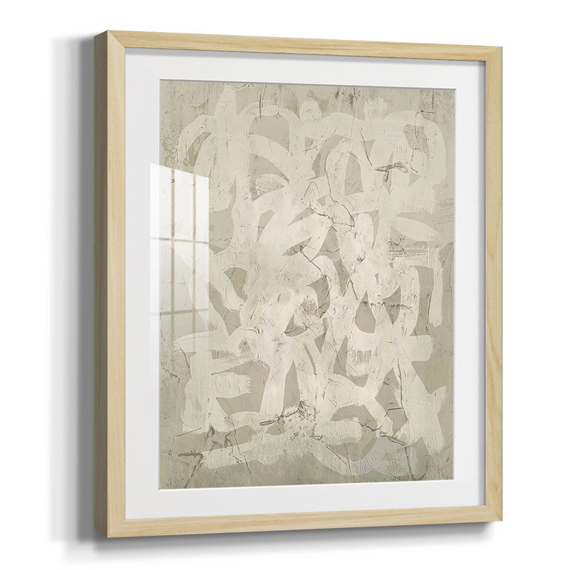 «Impasto Artifact I», reproduction encadrée, Papier encadré naturel, Blanc