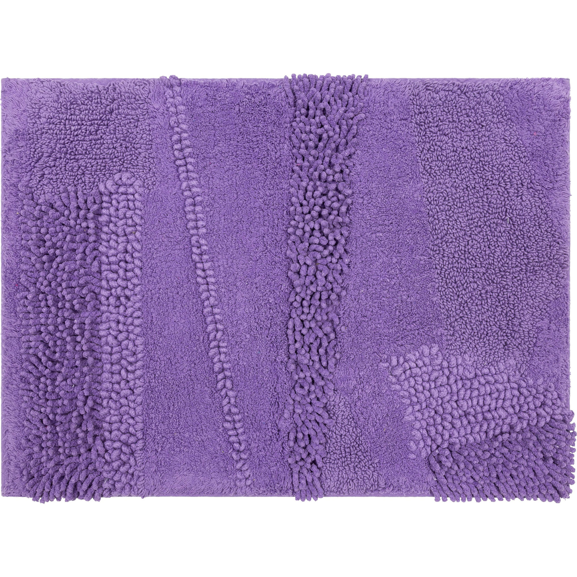 Laverne Solid Cotton Bath Rug, Fiesta Orchid, 17" W x 24" L