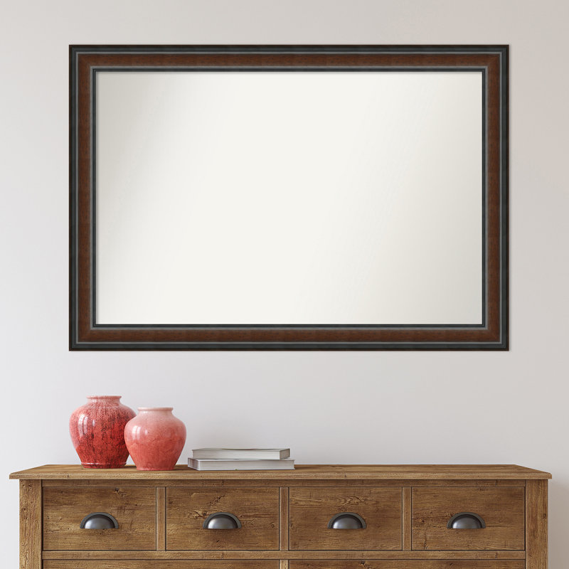 Halcott Solid Wood Rectangle Wall Mirror, 43" H x 30" W