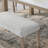 Dunton Upholstered Bench, Light Gray Fabric With Rubberwood Legs